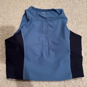 EUC A&F YPB Blue high neck Sleeveless workout Top L